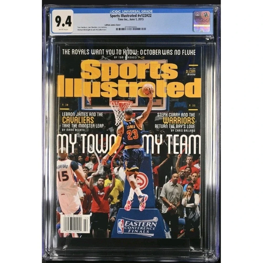 LeBron James 2015 Sports Illustrated Magazine Newsstand Edition Graded CGC 9.4